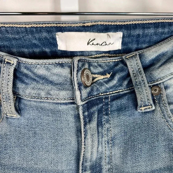 Kancan Los Angeles Size 5/26 Blue Skinny Distressed Denim Jeans Casual Streetwar - Picture 4 of 6